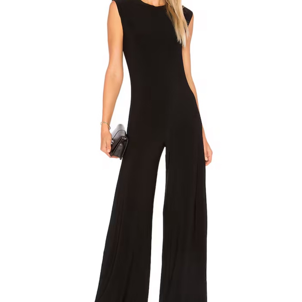 Norma Kamali NWT Black Wide-Leg Jumpsuit